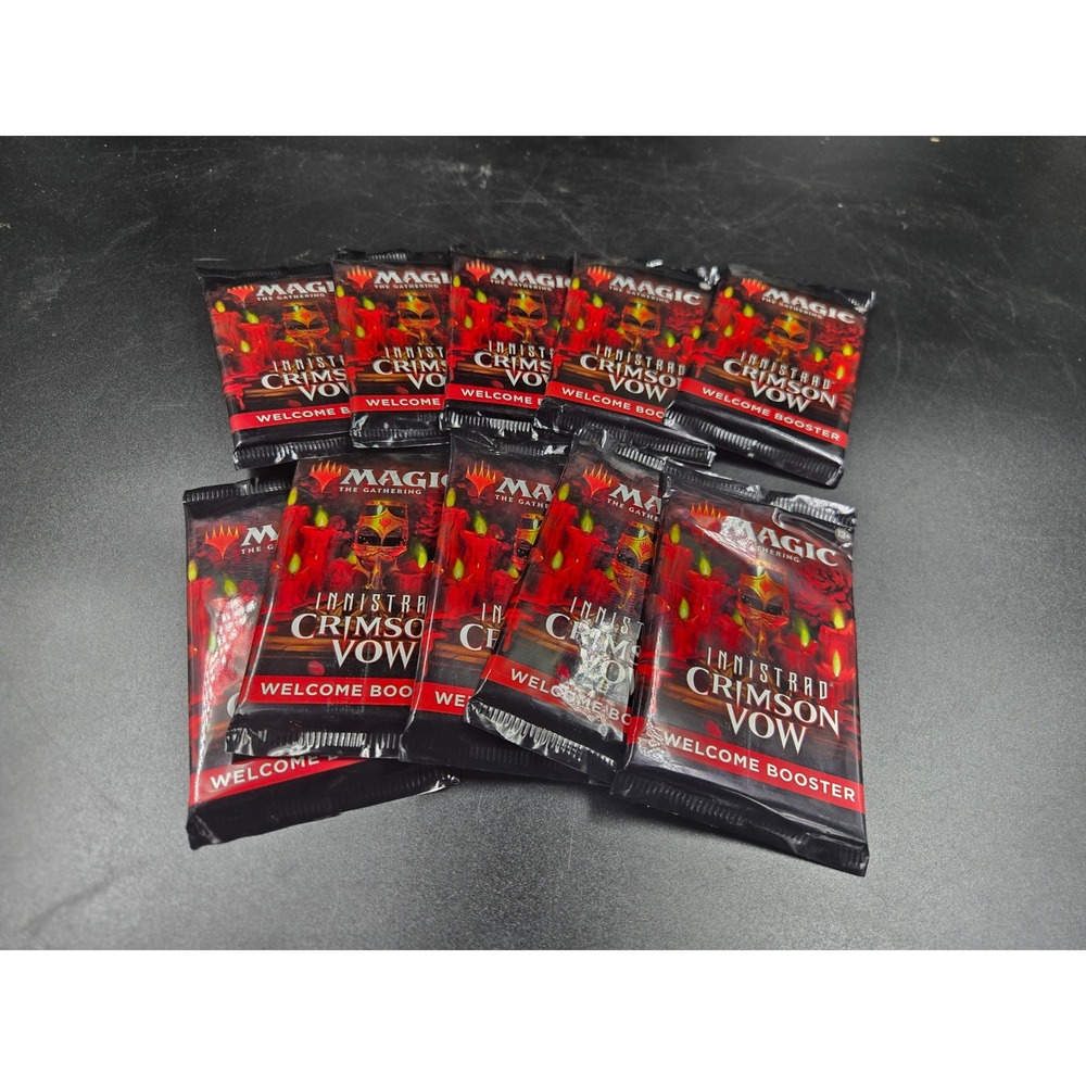 10 Magic The Gathering Innistrad Crimson Vow Welcome Booster Packs MTG Sealed